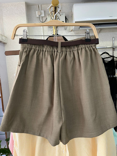 Women Deep Pocket Short With Belt